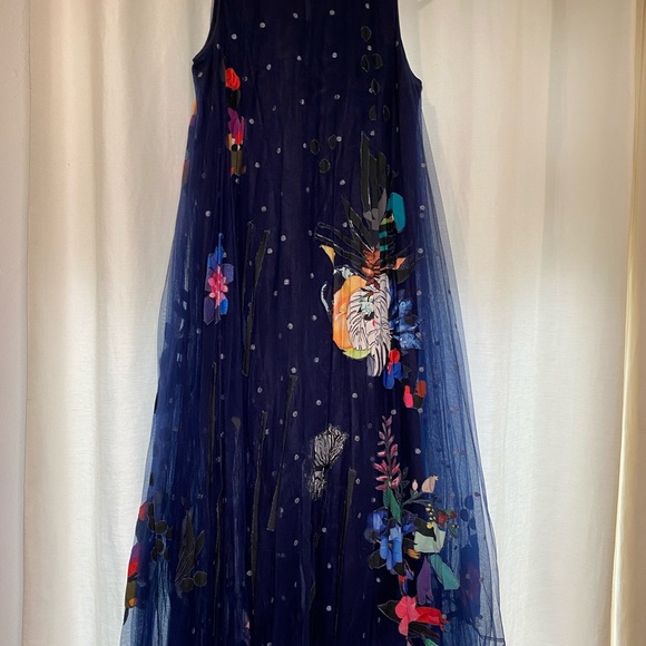 New Anthropologie Rochelle Tulle Maxi Dress 12-P - Picture 7 of 12